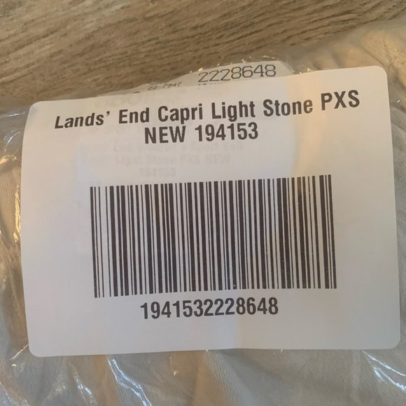 NWT LANDS' END WOMEN'S SPORT KNIT HIGH RISE CAPRI PANTS LIGHT STONE PXS - Picture 11 of 12